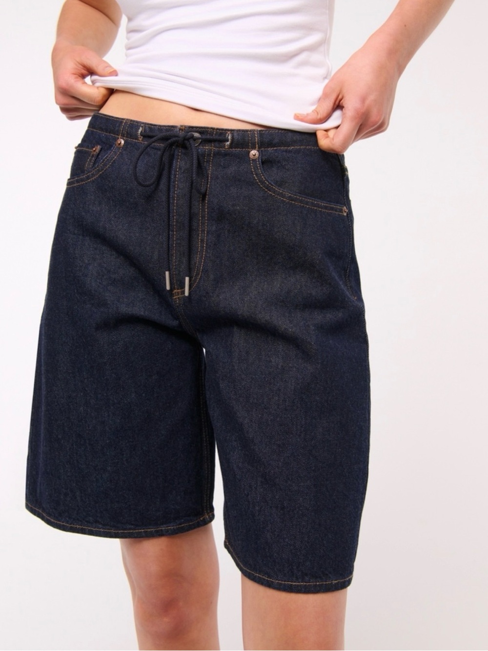 Abercrombie & Fitch Mid Rise Jort Jean Shorts NWT Women 30